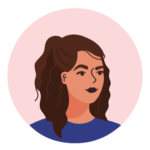 Illustration d'une photo de profil avec une femme brune